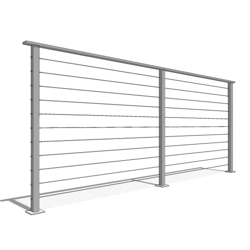 Cable Railing System with Flat Top